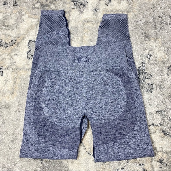 VS PINK Seamless Mesh Laser Cut Leggings Blue Gray Small - Picture 3 of 7